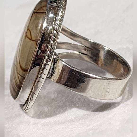 Picasso Stone Sterling Silver Gemstone Ring - Picture 3 of 3